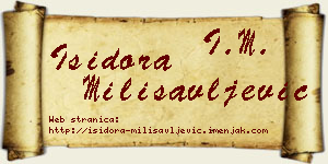 Isidora Milisavljević vizit kartica